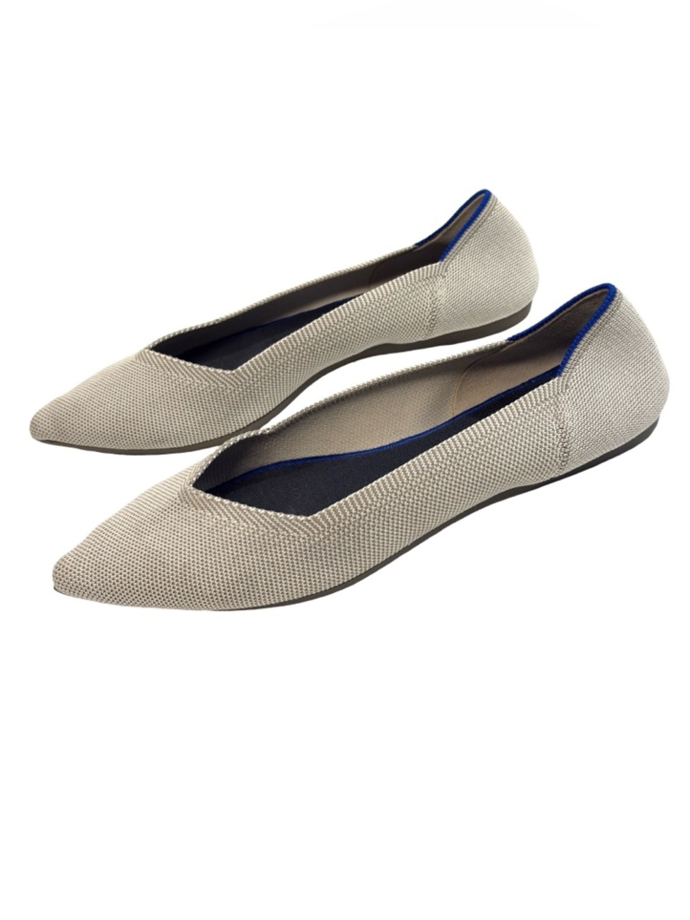 Rothy's The Point II Flax Birdseye Flats Diamond Twill Women's US Size 10.5 - Picture 6 of 8